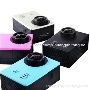 2014 with helmet, bicycle supports HDMI 30m waterproof 1080p sport camera
